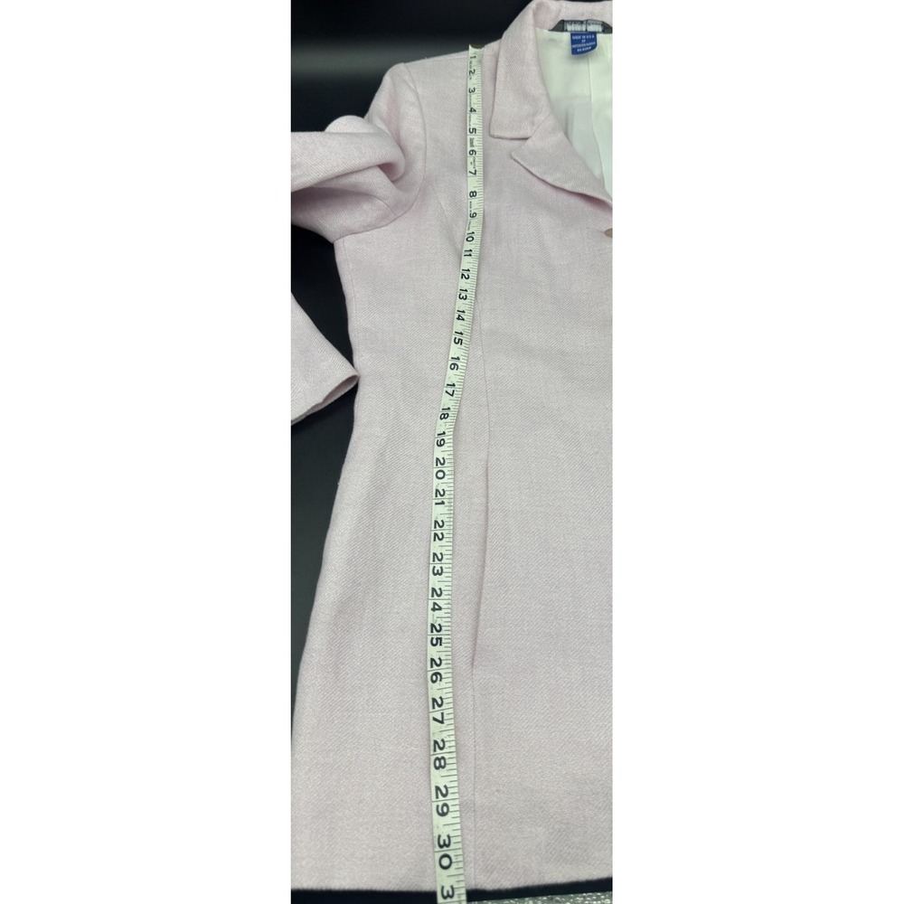 Austin Reed Light Pink 100% Linen Lined Womens Blazer 12 Coastal Preppy Classic - Picture 12 of 12